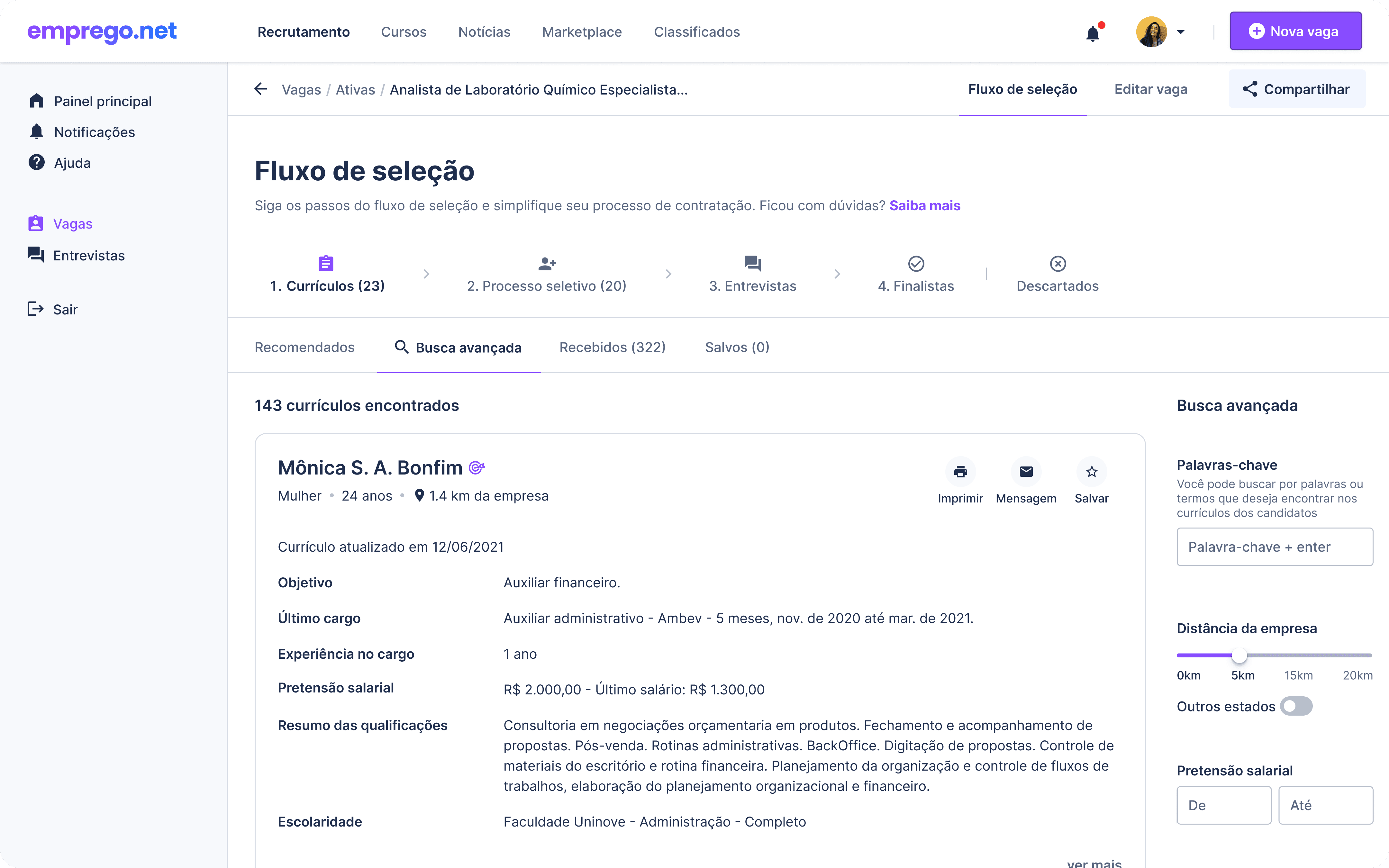 Emprego.net project screenshot